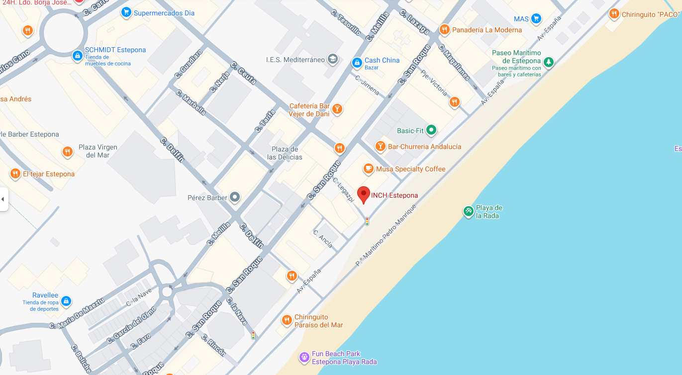  Localización InchBar Comida asiática - Restaurantes en Estepona
